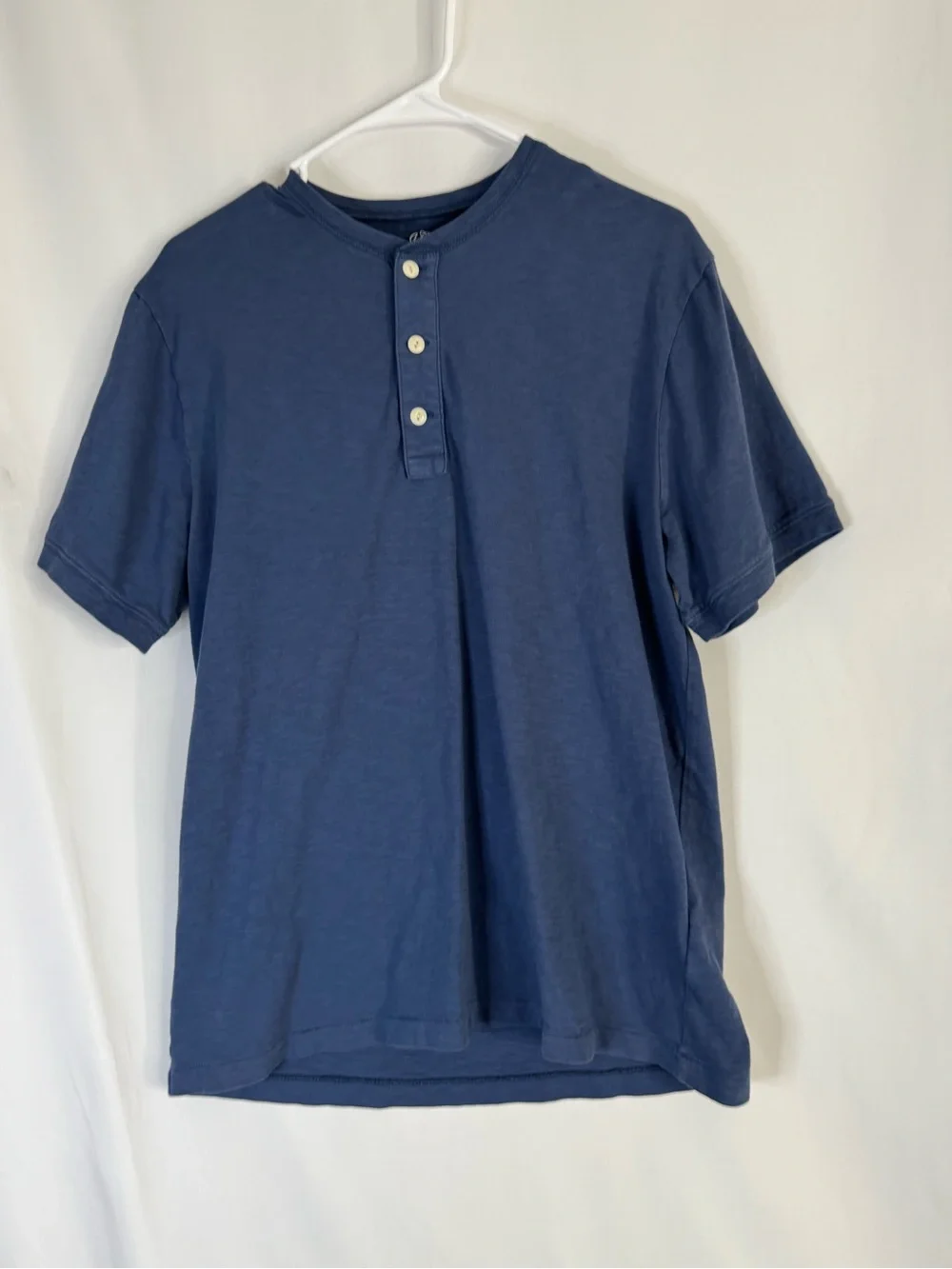 J. Crew Navy Short-Sleeve Henley Tee